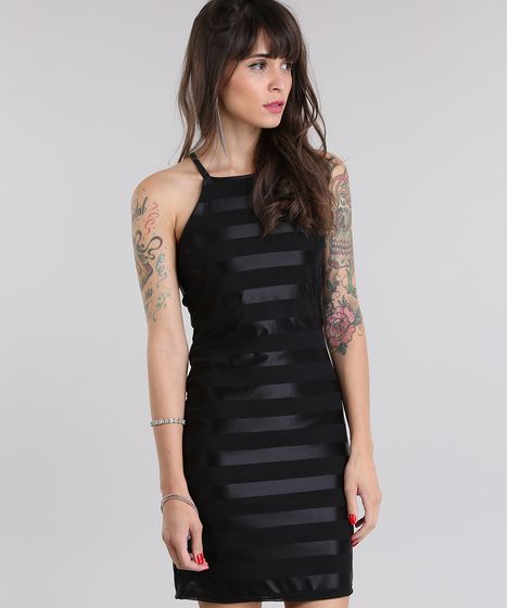 cea vestido listrado