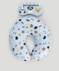 Kit-de-Apoio-de-Cabeca---Tapa-Olho-Estampado-de-Cachorros-Azul-Claro-8791077-Azul_Claro_1