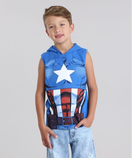 Regata-Capitao-America-com-Capuz-Mascara-em-Algodao---Sustentavel-Azul-Royal-8789402-Azul_Royal_1