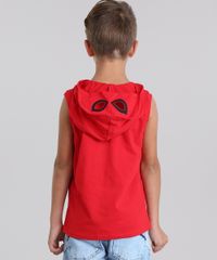 Regata-Homem-Aranha-com-Capuz-Mascara-em-Algodao---Sustentavel-Vermelha-8790003-Vermelho_2
