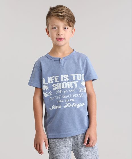 Camiseta-em-Piquet--Life-is-too-short--Azul-8816638-Azul_1