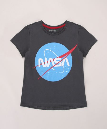 Blusa-Juvenil-NASA-Manga-Curta-Chumbo-9966181-Chumbo_1 Blusa-Juvenil-NASA-Manga-Curta-Chumbo-9966181-Chumbo_1