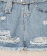 Saia-Jeans-Juvenil-Curta-Clochard-Destroyed-com-Cinto-Azul-Claro-9966619-Azul_Claro_4