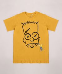 Camiseta-Juvenil-Bart-Simpson-Grafite-Manga-Curta-Mostarda-9967040-Mostarda_1
