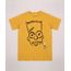 Camiseta-Juvenil-Bart-Simpson-Grafite-Manga-Curta-Mostarda-9967040-Mostarda_1