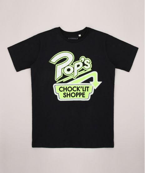 Camiseta-Juvenil-Riverdale-Pop-s-Chock-lit-Shoppe-Neon-Manga-Curta-Preta-9970630-Preto_1