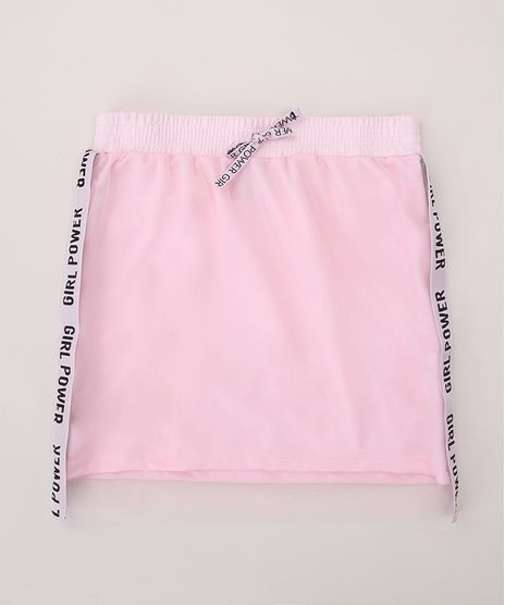 Saia-de-Tule-Juvenil-com-Glitter-e-Faixa-Lateral--Girl-Power--Rosa-9955314-Rosa_1