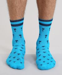 Meia-Estampada-de-Coqueiros-Azul-8908354-Azul_4