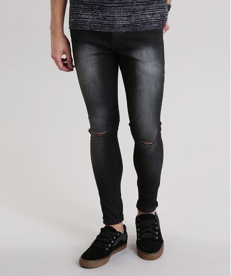 Calca-Jeans-Super-Skinny-Destroyed-Preta-8892324-Preto_1