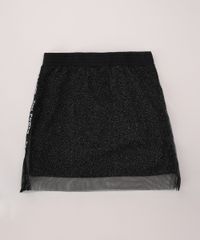 Saia-de-Tule-Juvenil-com-Glitter-e-Faixa-Lateral--Girl-Power--Preta-9955314-Preto_2