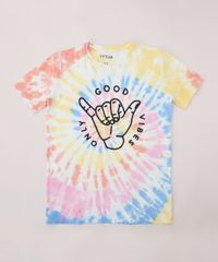 Camiseta-Juvenil--Good-Vibes-Only--Estampada-Tie-Dye-Manga-Curta-Multicor-9968660-Multicor_1