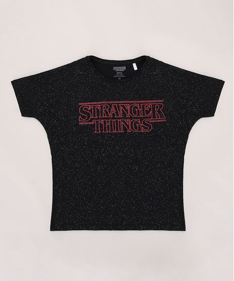 Blusa-Juvenil-Stranger-Things-com-Glitter-Manga-Curta-Preta-9967691-Preto_1