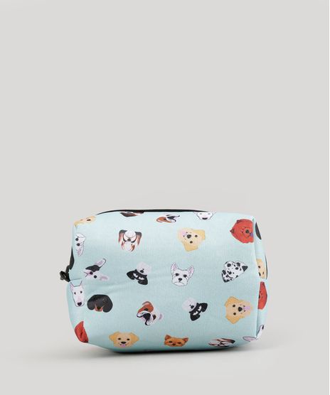 Necessaire-Estampada-de-Cachorros-Verde-Claro-8887684-Verde_Claro_1