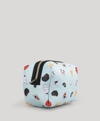 Necessaire-Estampada-de-Cachorros-Verde-Claro-8887684-Verde_Claro_2