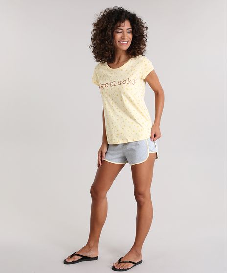Pijama--Get-Luck--Estampado-de-Estrelas-Amarelo-Claro-8830861-Amarelo_Claro_1