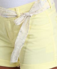 Short-Reto-com-Faixa-Estampada-Floral-Amarelo-8716769-Amarelo_4