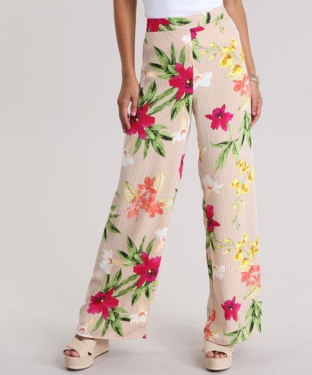 Calca-Pantacourt-Estampada-Floral-Bege-8736230-Bege_1 Calca-Pantacourt-Estampada-Floral-Bege-8736230-Bege_1