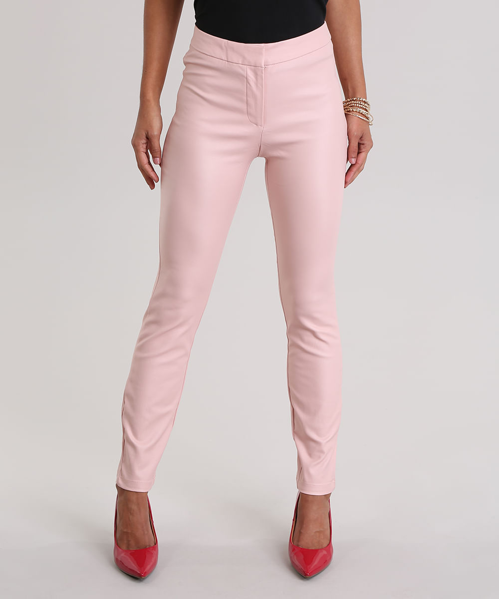 calça skinny resinada