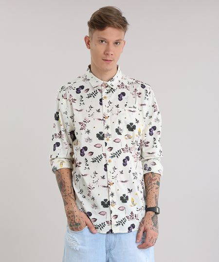 Camisa-Estampada-Floral-Bege-Claro-8687673-Bege_Claro_1 Camisa-Estampada-Floral-Bege-Claro-8687673-Bege_Claro_1