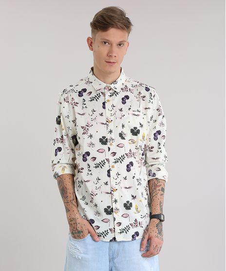 Camisa-Estampada-Floral-Bege-Claro-8687673-Bege_Claro_1