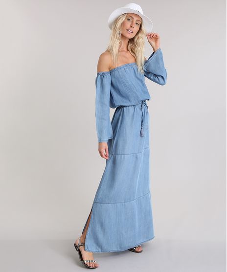 Vestido-Longo-Ombro-a-Ombro-Jeans-Cia--Maritima-Azul-Claro-8858716-Azul_Claro_1