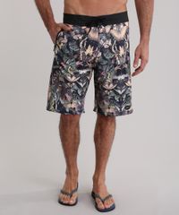 Bermuda-BlueMan-Estampada-de-Borboletas-Preta-8889420-Preto_1