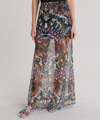Saia-Longa-BlueMan-Estampada-de-Borboletas-em-Tule-Branca-8775329-Branco_1