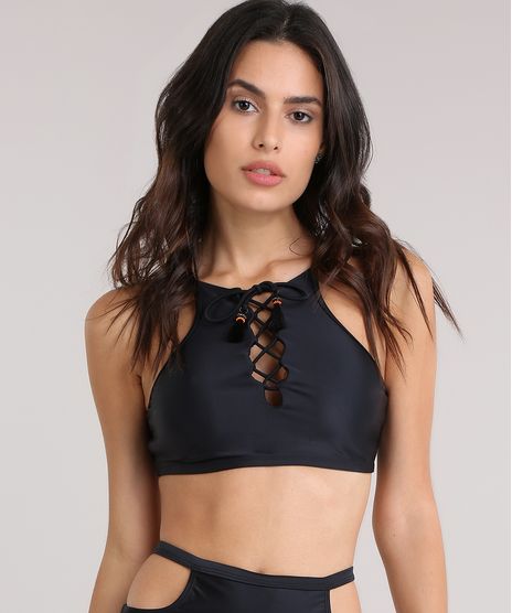 Biquini-Top-Halter-Neck-BlueMan-com-Lace-Up--Preto-8775361-Preto_1