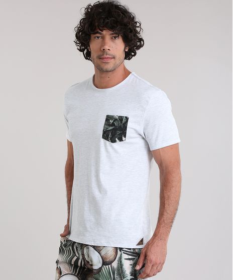 Camiseta-Agua-de-Coco-com-Bolso-Estampado-Coqueiros-Cinza-Mescla-Claro-8927185-Cinza_Mescla_Claro_1