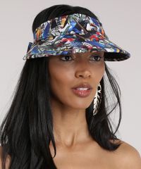 Viseira-de-Praia-Agua-de-Coco-Estampada-Tropical-Bege-Claro-8851646-Bege_Claro_2