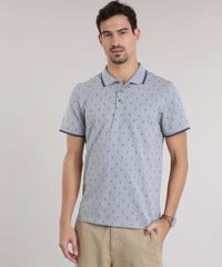 Polo-em-Piquet-Estampada-de-Ancoras-Cinza-Mescla-8756725-Cinza_Mescla_1