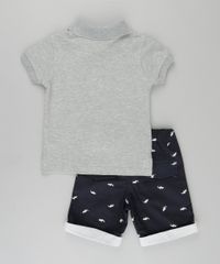 Conjunto-de-Polo-em-Piquet-Cinza-Mescla---Bermuda-Estampada-de-Tubarao-em-Algodao---Sustentavel-Azul-Marinho-8673799-Azul_Marinho_2