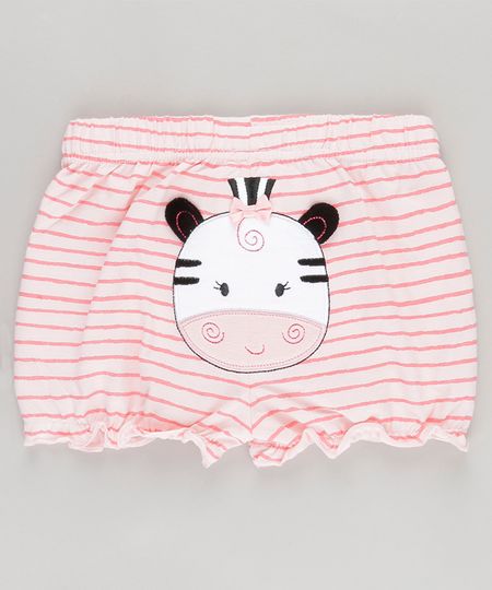 Short-Listrado--Zebrinha--em-Algodao---Sustentavel-Rosa-Claro-8600849-Rosa_Claro_1