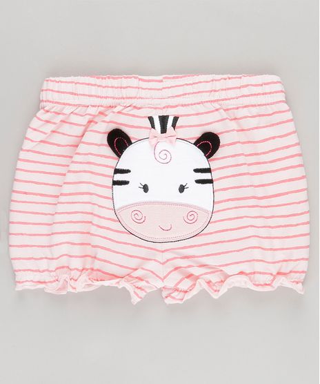 Short-Listrado--Zebrinha--em-Algodao---Sustentavel-Rosa-Claro-8600849-Rosa_Claro_1