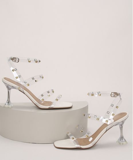 Sandalia-Feminina-Oneself-Salto-Taca-Medio-Acrilico-com-Tiras-de-Vinil-e-Tachas-Bege-Claro-9969681-Bege_Claro_1
