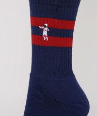 Meia-Masculina-Cano-Alto-Divertida-com-Bordado-de-Astronauta-Azul-Marinho-9944580-Azul_Marinho_3