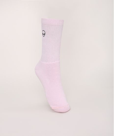 Meia-Masculina-Cano-Alto-Divertida-com-Bordado-de-ET-Rosa-9944581-Rosa_1