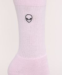 Meia-Masculina-Cano-Alto-Divertida-com-Bordado-de-ET-Rosa-9944581-Rosa_3