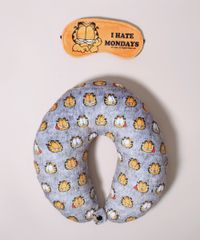 Kit-de-Apoio-de-Pescoco-Garfield-Estampado---Tapa-Olho-Cinza-Mescla-9966176-Cinza_Mescla_2