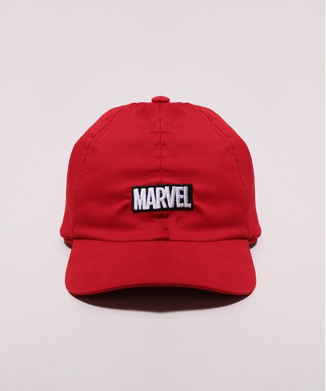 Bone-Masculino-Aba-Curva-Marvel-com-Bordado-Vermelho-9966354-Vermelho_1