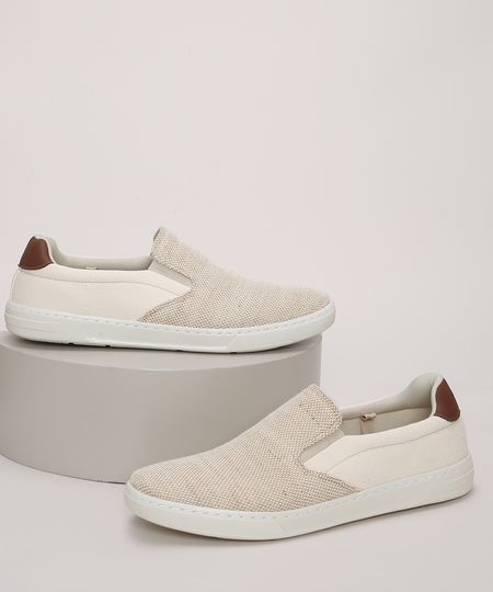 Tenis-Slip-On-Masculino-Oneself-Bege-9971098-Bege_1 Tenis-Slip-On-Masculino-Oneself-Bege-9971098-Bege_1