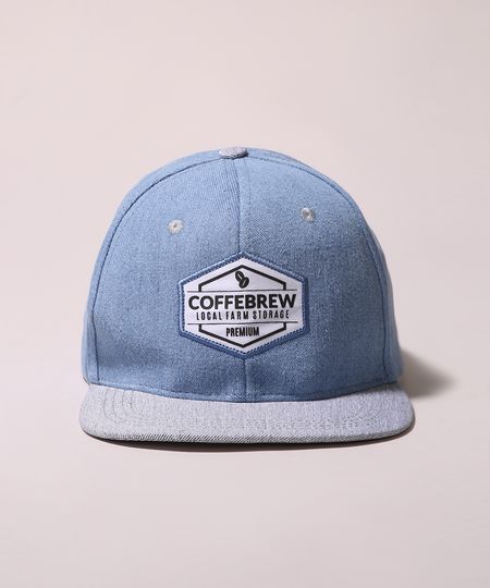 Bone-Jeans-Masculino-Aba-Reta-com-Patch-Azul-Claro-9971762-Azul_Claro_1 Bone-Jeans-Masculino-Aba-Reta-com-Patch-Azul-Claro-9971762-Azul_Claro_1