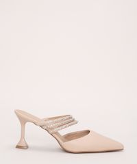Mule-Feminino-Oneself-Bico-Fino-Salto-Taca-Medio-com-Strass-Bege-Claro-9970728-Bege_Claro_2
