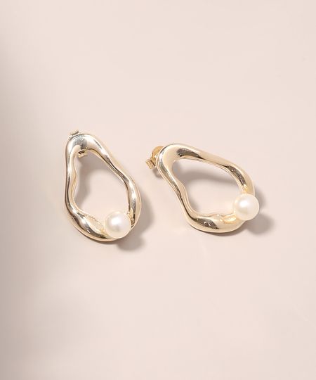 Brinco Feminino de Argola Torcido Prateado - Único Menor preço em Brinco Feminino de Argola Torcido Prateado - Único