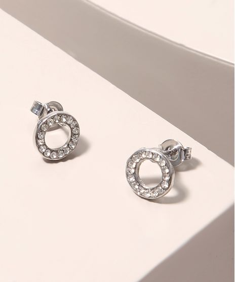 Kit-de-3-Brincos-Femininos-Pequenos-com-Strass-Prateado-9972322-Prateado_1