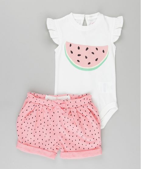 Conjunto-de-Body-Branco---Short-em-Moletom-Estampado-em-Algodao---Sustentavel-Rosa-8705417-Rosa_1