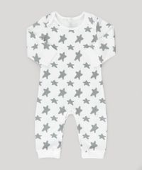 Macacao-Estampado-de-Estrelas---Babador-Elefante-em-Algodao---Sustentavel-Cinza-Claro-8692913-Cinza_Claro_2