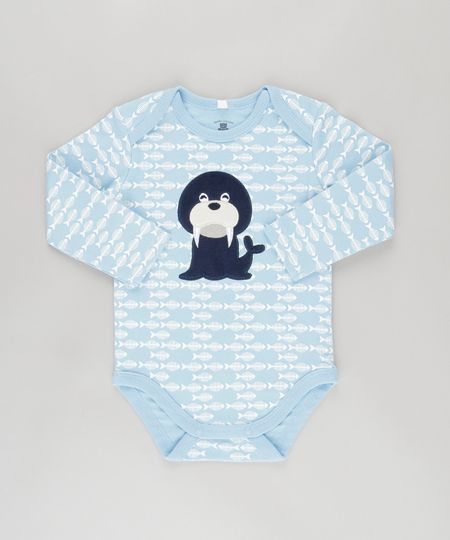 Body-Estampado--Leao-Marinho--em-Algodao---Sustentavel-Azul-Claro-8612349-Azul_Claro_1 Body-Estampado--Leao-Marinho--em-Algodao---Sustentavel-Azul-Claro-8612349-Azul_Claro_1