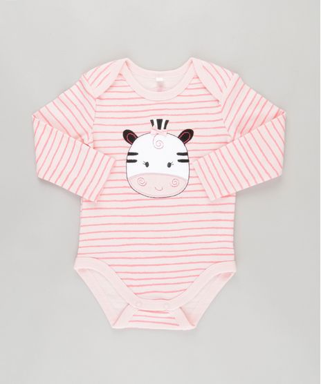 Body-Listrado--Zebrinha--em-Algodao---Sustentavel-Rosa-Claro-8612328-Rosa_Claro_1