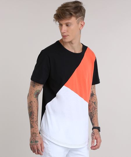 Camiseta-Longa-com-Recorte-Preta-8712612-Preto_1 Camiseta-Longa-com-Recorte-Preta-8712612-Preto_1